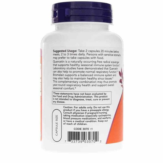 Quercetin with Bromelain, NOW